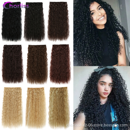 Wholesale Cheap Price Top Quality 22 Inch Chorliss Afro Puff Kinky Curly Blonde Synthetic Strappy Ponytail Hair Extensions
